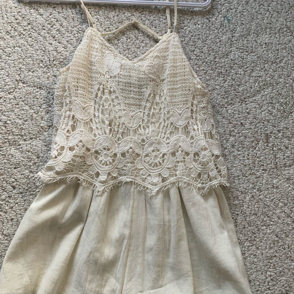 AE Cream Lace Romper
